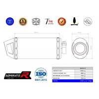 Dominator - Yamaha MT 125 2021 - 2022 Teljes kipufogó rendszer HP3 BLACK
