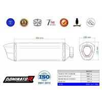 Dominator - Yamaha YZF R7 2021 - 2023 RACE Teljes kipufogó rendszer, összekötőcső + kipufogó Titanium HP6 + dB killer