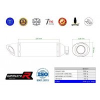 Dominator - Aprilia Tuono 660 2021 - 2023 Teljes kipufogó rendszer HP8 BLACK