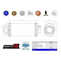 Dominator - Multistrada 1260 / 1260 S kipufogó HP3 2018 - 2020