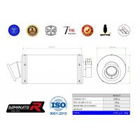 Dominator - CB 500 X kipufogó GP 1 2013 - 2016