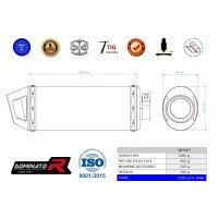 Dominator - CBR 150 R Exhaust FULL SYSTEM Silencer HP3 2011 - 2016