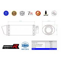 Dominator - KLE 650 VERSYS kipufogó HP2 2008 - 2014