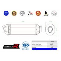 Dominator - KAWASAKI 650 VERSYS FULL SYSTEM kipufogó HP1 2015 - 2020