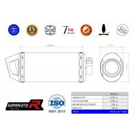 Dominator - Kawasaki Z 900 2020 - 2023 Low Level Teljes kipufogó rendszer, összekötőcső + kipufogó HP3