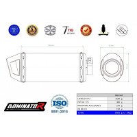 Dominator - KTM RC 125 2022 - 2023 kipufogó HP3 BLACK + db killer