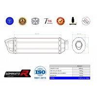 Dominator - X9 125 kipufogó HP1 2000 - 2009