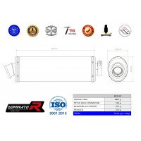 Dominator - DL 650 V-STROM Homologated kipufogó OVAL 2004 - 2006