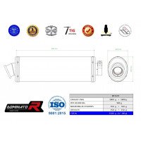 Dominator - DR 800 S / BIG kipufogó DUAL OVAL