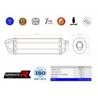 Dominator - GSX-R 125 Exhaust FULL SYSTEM Silencer HP1 2017 - 2019