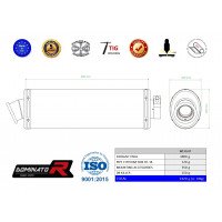 Dominator - CITYCOM 300i kipufogó OVAL 2007 - 2014