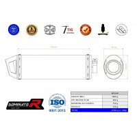 Dominator - WR 450 F kipufogó MX2 2003 - 2006