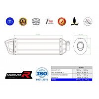 Dominator - XT 660 X kipufogó HP1 2004 - 2015
