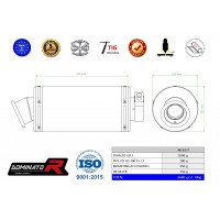 Dominator - YZF-R3 300 kipufogó GP 1 2015 - 2021