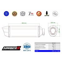 Yamaha YZF R6 2017 - 2023 Teljes kipufogó rendszer EX Silencer Titanium HP6 + db killer