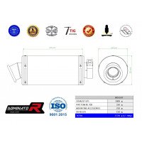 Dominator - YAMAHA Tenere 700 kipufogó OVAL 2019 - 2021