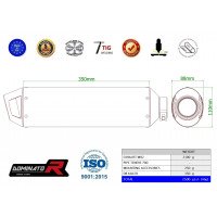 Dominator - Yamaha Tenere 700 2021 - 2023 kipufogó MX2 BLACK