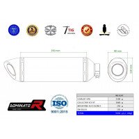 Dominator - YAMAHA YZF R7 Teljes kipufogó rendszer HP8 BLACK 2021 - 2023