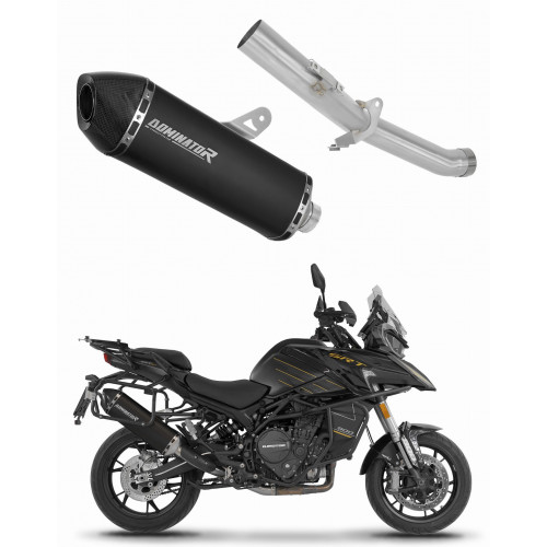 QJMOTOR SRT 900 S / SX 2025 - 2026 Exhaust Silencer Muffler HP7 BLACK + dB killer kipufogó