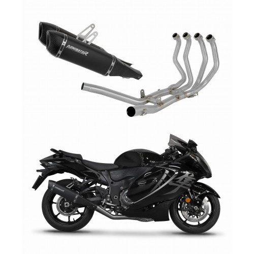 Suzuki GSX 1300 R Hayabusa 2021 - 2024 Dominator teljes kipufogó rendszer Collector Silencer HP6 BLACK
