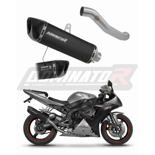 Yamaha YZF R1 1000 RN09 2002 - 2003 E-jeles Dominator kipufogó HP6 BLACK