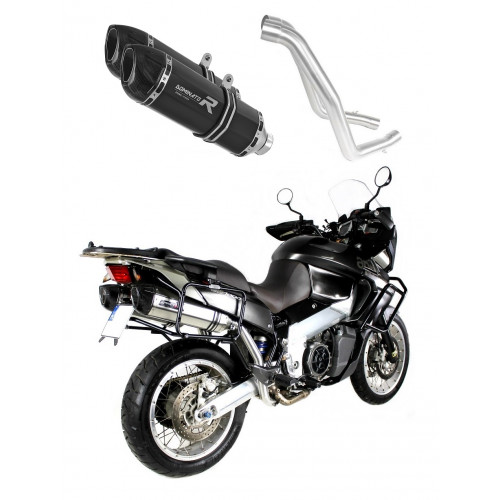 Aprilia ETV 1000 Caponord 2001 - 2004 Dominator kipufogó HP1 BLACK + dB killer medium