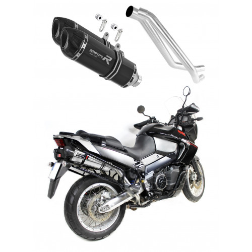 Aprilia ETV 1000 Caponord 2005 - 2007 Dominator kipufogó HP1 BLACK + dB killer medium