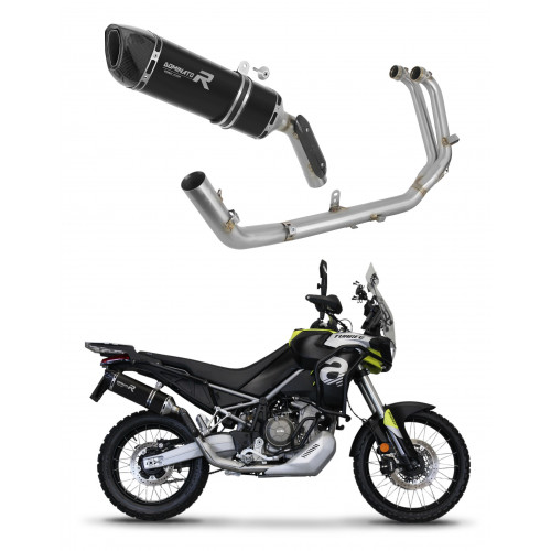 Aprilia Tuareg 660 2021 - 2023 Dominator teljes kipufogó rendszer Collector Silencer HP6 BLACK + dB killer medium