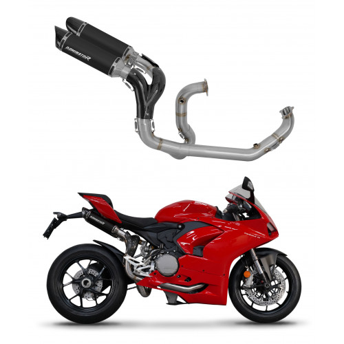 Dominator - Ducati Panigale V2 2020 - 2023 Teljes kipufogó rendszer, összekötőcső + kipufogó HP8 BLACK + dB killer