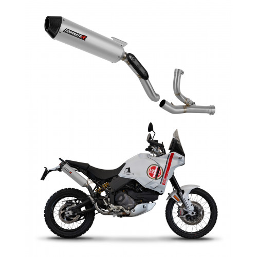 Dominator - Ducati DesertX 2022 - 2023 Exhaust System Collector Silencer MX2 + dB killer