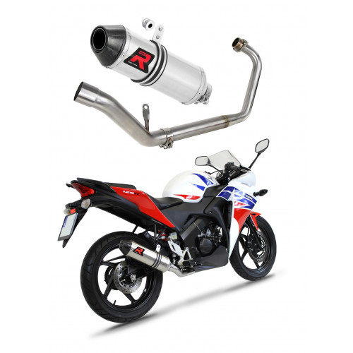 Honda CBR 125 R 2011 - 2018 Dominator teljes kipufogó rendszer Collector Silencer HP3 + dB killer medium
