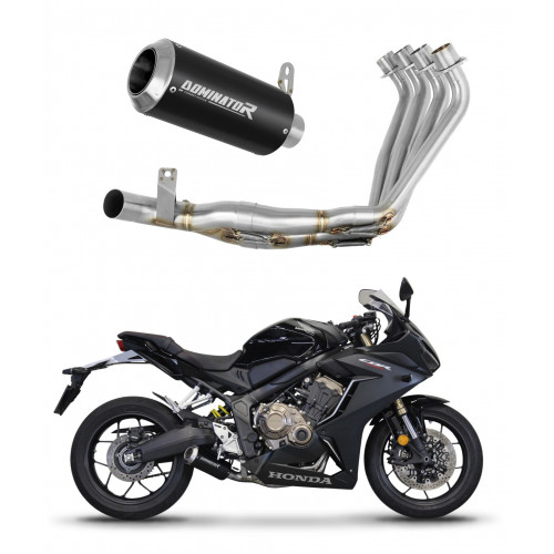 Honda CB 650 R 2019 - 2023 Dominator teljes kipufogó rendszer Collector Silencer GP BLACK + dB killer medium