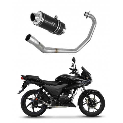 Honda CBF 125 2009 - 2014 Dominator teljes kipufogó rendszer Collector Silencer GP1 BLACK + dB killer medium