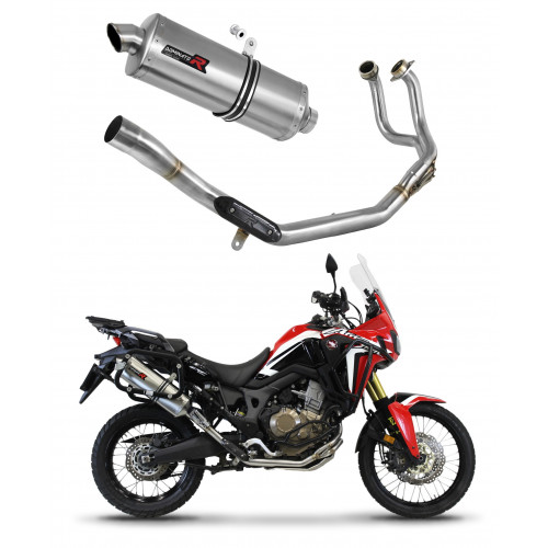 Honda CRF 1000L Africa Twin 2016 - 2019 Dominator teljes kipufogó rendszer Collector Silencer P7 + dB killer medium