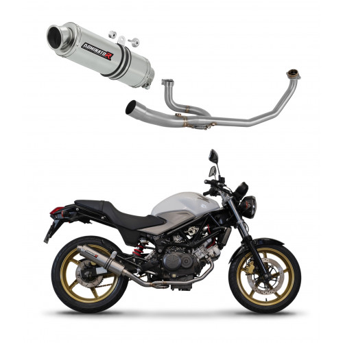 Dominator - Honda VTR 250 2009 - 2015 Teljes kipufogó rendszer, összekötőcső + kipufogó GP1 + dB killer