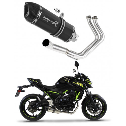 Kawasaki Z650 2017 - 2023 Dominator teljes kipufogó rendszer Collector Silencer HP1 BLACK + dB killer medium