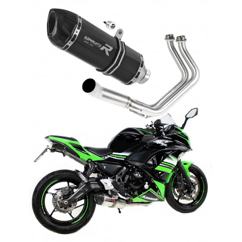 Kawasaki NINJA 650 2017 - 2022 Dominator teljes kipufogó rendszer Collector Silencer HP1 BLACK + dB killer medium