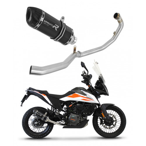 Dominator - KTM 390 Adventure Exhaust FULL SYSTEM Silencer HP1 BLACK 2020 - 2022
