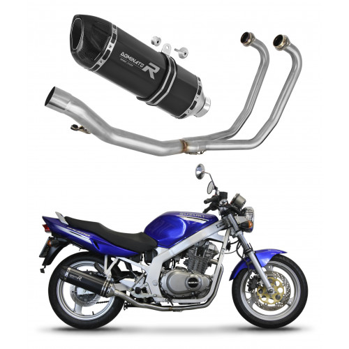 Suzuki GS 500E 1989 - 2009 Dominator teljes kipufogó rendszer Collector Silencer HP1 BLACK + dB killer medium
