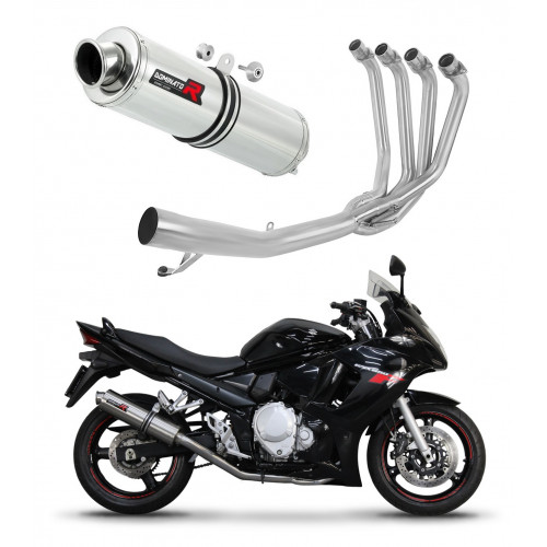 Dominator - Suzuki GSXF 650 2007 - 2016 Teljes kipufogó rendszer, összekötőcső + kipufogó ST + dB killer