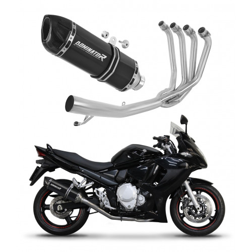 Dominator - Suzuki GSX 1250 FA 2010 - 2016 Teljes kipufogó rendszer, összekötőcső + kipufogó HP1 BLACK + dB killer