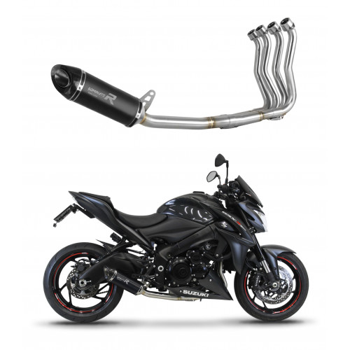 Suzuki GSX-S 1000 / F 2015 - 2020 Low Level Dominator teljes kipufogó rendszer Collector Silencer HP8 BLACK + dB killer medium