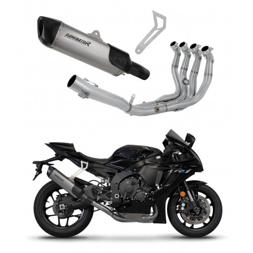 Dominator - YZF R1 1000 RN49 2017 - 2019 Teljes kipufogó rendszer Race HP6 Titanium + dB killer medium