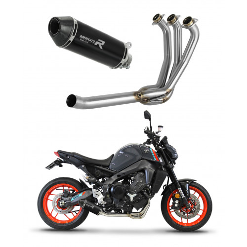 Yamaha MT 09 2021 - 2023 Low Level Dominator teljes kipufogó rendszer Collector Silencer HP3 BLACK + dB killer medium