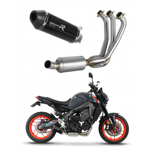 Yamaha MT 09 2021 - 2023 Low Level EX Dominator teljes kipufogó rendszer Collector Silencer HP3 BLACK + dB killer medium