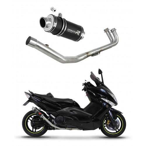 Yamaha T-MAX 500 2008 - 2011 Dominator teljes kipufogó rendszer Collector Silencer GP1 BLACK + dB killer medium