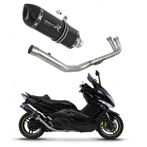 Yamaha T-MAX 500 2008 - 2011 Dominator teljes kipufogó rendszer Collector Silencer HP1 BLACK + dB killer medium