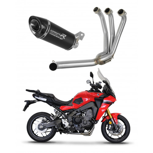 Yamaha Tracer 9 / GT 2021 - 2024 Dominator teljes kipufogó rendszer Collector Silencer HP8 BLACK + dB killer medium