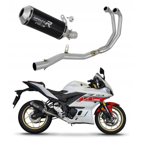 Yamaha YZF-R3 2019 - 2024 Dominator teljes kipufogó rendszer Collector Silencer OV G2 BLACK + dB killer medium