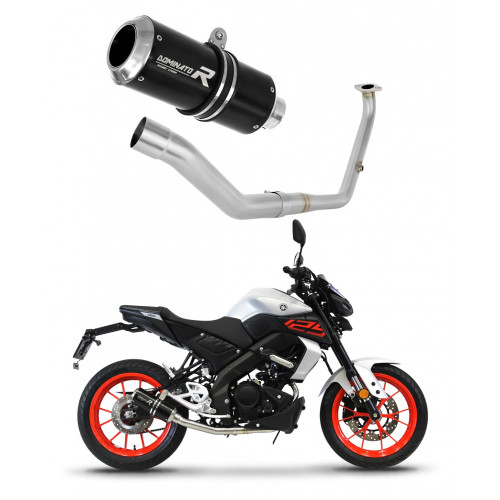 Yamaha MT 125 2021 - 2024 Dominator teljes kipufogó rendszer Collector Silencer GP BLACK + dB killer medium